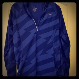 Blue Nike Dri-FIT quarter zip up